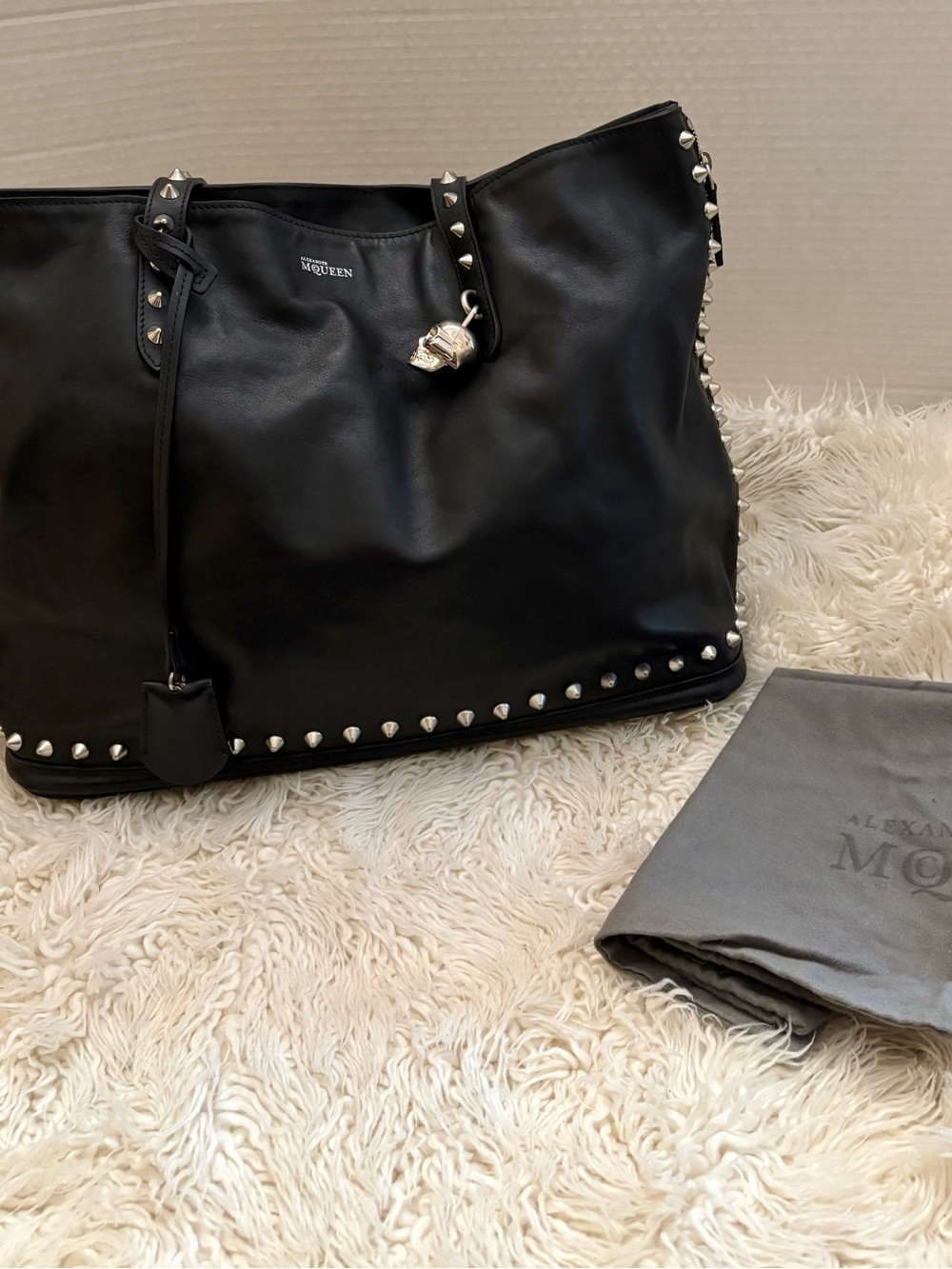 Authentic Alexander McQueen Studded Leather Tote